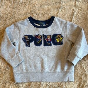 Polo by Ralph Lauren Gray Sweatshirt with Navy Accents